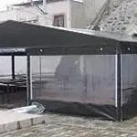 dış mekan şeffaf branda kapama